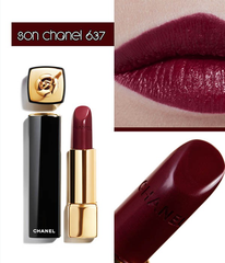 Son Chanel Rouge Allure Camelia Limited-Edition 2020 Màu 637 Camelia Pourpre Màu Đỏ Rượu