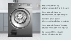 Máy sấy thông hơi Electrolux 8.5 kg EDV854N3SB Mới 2022