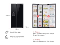 Tủ lạnh Samsung RS64R53012C/SV