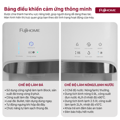 Cây nước nóng lạnh bình âm có chức năng làm đá Fujihome WD628C-IM