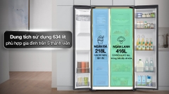 Tủ lạnh Samsung Inverter 634 lít Side By Side RS80F65J2BSV