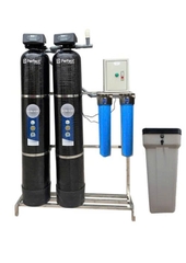 Bộ lọc nước tổng 2 cột composite sợi thủy tinh cao cấp cation, màu đen PA02C