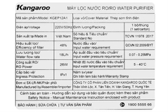 Máy lọc nước RO Hydrogen ion kiềm Kangaroo Sumire KGEP12A1 12 lõi