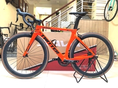 GIÁ THANH LÝ : Xe đạp đua TWITTER THUNDER - Khung, vành full Carbon, groupsets Retrospec 12 LÍP. Màu Cam