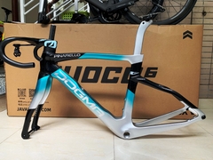 Bộ Khung (sườn) PINARELLO DOGMA F (F14) thắng dĩa, full carbon - Màu bạc phối xanh/đen