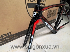 Khung sườn xe đạp đua chuyên nghiệp : RIDLEY NOAH SL (Full Carbon). Màu Đen/đỏ/trắng