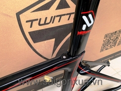 Khung sườn xe đạp đua chuyên nghiệp : RIDLEY NOAH SL (Full Carbon). Màu Đen/đỏ/trắng