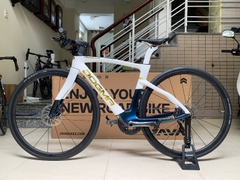 ROAD BIKE tay lái ngang PINA F14, Khung carbon - vành carbon, groupsets  Shimano Tiagra 4700. Thắng đĩa dầu