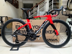 Xe đạp đua PINARELLO DOGMA F (F14) - Khung, vành Full Carbon, Full group Shimano 105 R7120 thắng đĩa dầu. Màu Đen/Đỏ