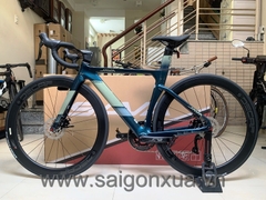 Xe đạp đua JAVA FUOCO DISC (2023) - Khung, vành full Carbon, groupsets 2 đĩa 11 líp . Màu Xanh rêu
