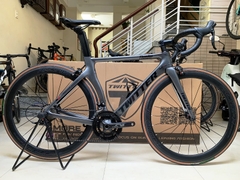 Xe đạp đua TWITTER THUNDER - Khung, vành full Carbon, groupsets Retrospec 12 LÍP. Màu Xám Lông chuột