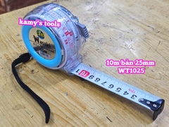 Thước kéo 10m 10 mét bản 25mm WSK Wasaki WT1025 2 mặt có lỗ ban TỰ ĐỘNG KHÓA, thước rút 10m thước cuộn 10m