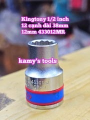 Đầu tuýp khẩu ngắn 1/2 inch Kingtony bông 12 cạnh 8mm 9mm 10mm 11mm 12mm 433008mr 433009mr 433010mr 433011mr 433012mr