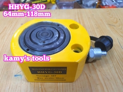 Kích thủy lực lùn 30 tấn HHYG-30D TLP hành trình 54mm chiều cao 64mm-118mm