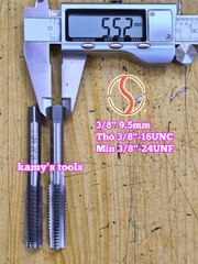 Bộ taro hệ inch tạo ren trong 3/8 inch (9.5mm) Shanghai bước ren thô và mịn 3/8-16 UNC 3/8-24 UNF
