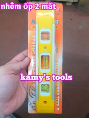 Thước thủy có nam châm hít ốp nhôm 2 mặt 200mm