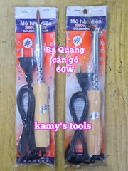 Mỏ hàn chì cán gỗ Bá Quang 60W loại cong và loại thẳng BQ-60GC BQ-60GT