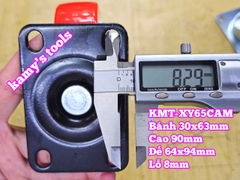 Bánh xe càng xoay PU cam 60mm 30x63mm cao 90mm Kamytools KMT-XY65CAM