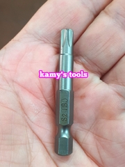 Mũi vít bông sao hoa thị đuôi lục giác 1/4 inch dài 50mm thép S2 T10 T15 T20 T25 T27 T30 T40