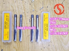 Bộ taro hệ inch tạo ren trong 5/16 inch (7.9mm) Shanghai bước ren thô và mịn 5/16-18 UNC 5/16-24 UNF