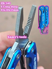 Kìm xếp đa năng bỏ túi Kingtony ZS540 (ZS-540) 6 công dụng 85x30x15mm