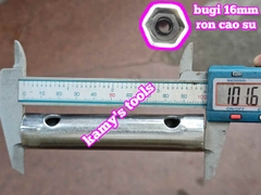 Cây cần tuýp điếu mở bugi 2 đầu 16mm có ron cao su Wetools WT-201616