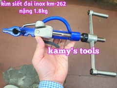 Kìm siết đai inox km-262 kamy tools, dụng cụ rút siết cảo căng dây đai inox tương tự s262 ybico