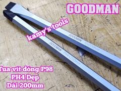 Tua vít đóng Goodman bake PH4 dẹp 12mm dài 200mm P98+12x200 P98-12x200