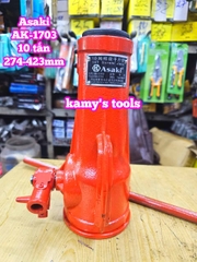 Kích con đội răng cơ khí 10 tấn cao 274mm-423mm Asaki AK-1703