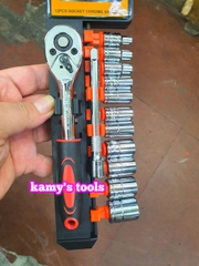 Bộ khẩu tuýp 1/4 inch cần tự động có khúc nối 13 chi tiết 4mm-14mm TIFONE