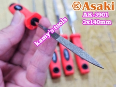 Bộ dũa giũa kim cương 6 cây Asaki AK-3901 cỡ 3mm 3x140mm