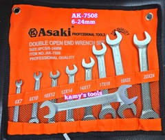 Bộ cờ lê 2 đầu miệng 6mm-24mm Asaki AK-7508