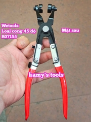 Kìm bóp cổ dê ống bóp kẹp tháo mở quai nhê cổ dê ống nhiên liệu ống nước xe ô tô loại cong 45 độ Wetools B07155