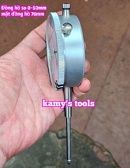 Đồng hồ so 0-50mm sai số 0.01mm mặt 76mm Guanglu 321-135W