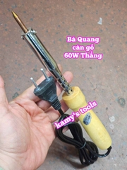 Mỏ hàn chì cán gỗ Bá Quang 60W loại cong và loại thẳng BQ-60GC BQ-60GT
