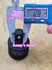 Đầu chuyển đầu biến cần tuýp thép đen 3/4 ra 1/2 inch Santa BIEN21