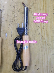 Mỏ hàn chì cán gỗ Bá Quang 60W loại cong và loại thẳng BQ-60GC BQ-60GT