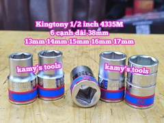 Đầu tuýp ngắn 1/2 inch Kingtony lục giác 6 cạnh 13mm 14mm 15mm 16mm 17mm 433513MR 433514MR 433515MR 433516MR 433517MR