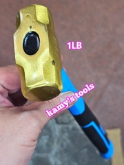 Búa đồng thau đầu lục giác 0.5kg 500g 1LB cán nhựa dài 310mm kamytools BHCP-01