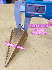 Mũi khoan tháp chuôi lục giác 4-32mm Luxtop LT-HSD432