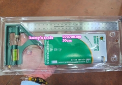 Thước góc ê ke thủy góc vuông đa năng 300mm 30cm Berrylion 070708300 đo độ sâu, canh thẳng, canh ngang, lấy dấu khoảng