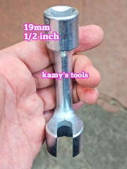 Cần điếu khẩu tuýp chẻ miệng mở ống dầu 1/2 inch dài 95mm 19mm kamytools