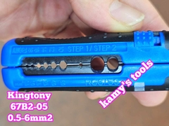 Dụng cụ tuốt dây điện bóc tách vỏ cáp điện Kingtony 67B2-05 tiết diện 0.5-6mm2