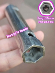 Cây cần tuýp điếu mở bugi 2 đầu 16mm có ron cao su Wetools WT-201616
