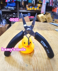 YTH-501E Kìm mỏ nhọn không răng kẹp kim hoàn chân linh kiện điện tử mini YTH dài 100mm 4 inch