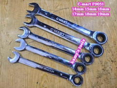 Cờ lê vòng miệng tự động C-mart 14mm 15mm 16mm 17mm 18mm 19mm F0051-14 F0051-15 F0051-16 F0051-17 F0051-18 F0051-19
