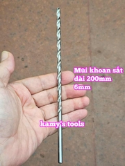 Mũi khoan sắt dài 200mm cỡ 4mm 5mm 6mm 7mm 8mm Wetools