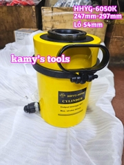 Kích thủy lực có lỗ 60 tấn HHYG-6050K TLP lỗ 54mm hành trình 247mm-297mm xác lớn nặng khoảng 30.2kg