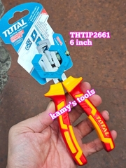 Kìm tuốt dây cách điện1000V Total THTIP2661 dài 6 inch 160mm