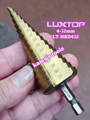 Mũi khoan tháp chuôi lục giác 4-32mm Luxtop LT-HSD432